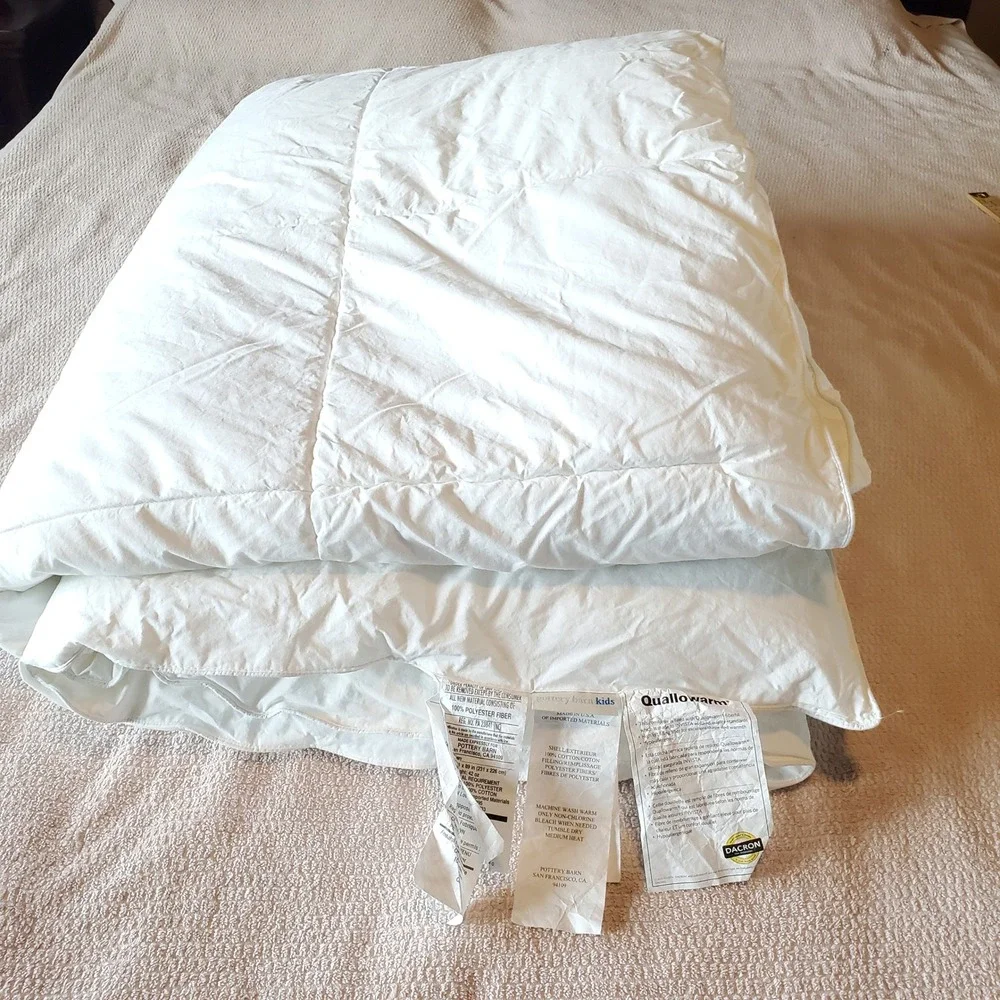 Pottery Barn Full Quallowarm White Comforter Duvet Insert Hypoallergic 82x86